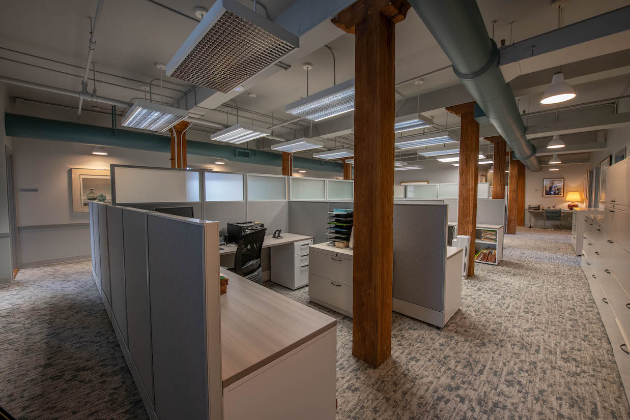 photo of a shared workspace at the law offices of ronald j. resmini
