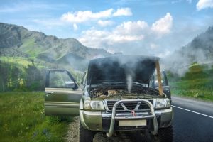 car burning