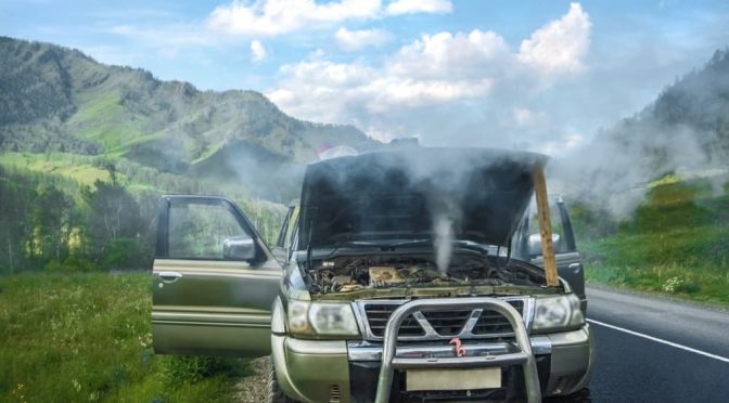 car burning